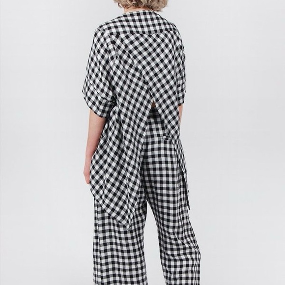 HENRIK VIBSKOV Checkered Flip Shirt in Black/White Size XS - Picture 15 of 15